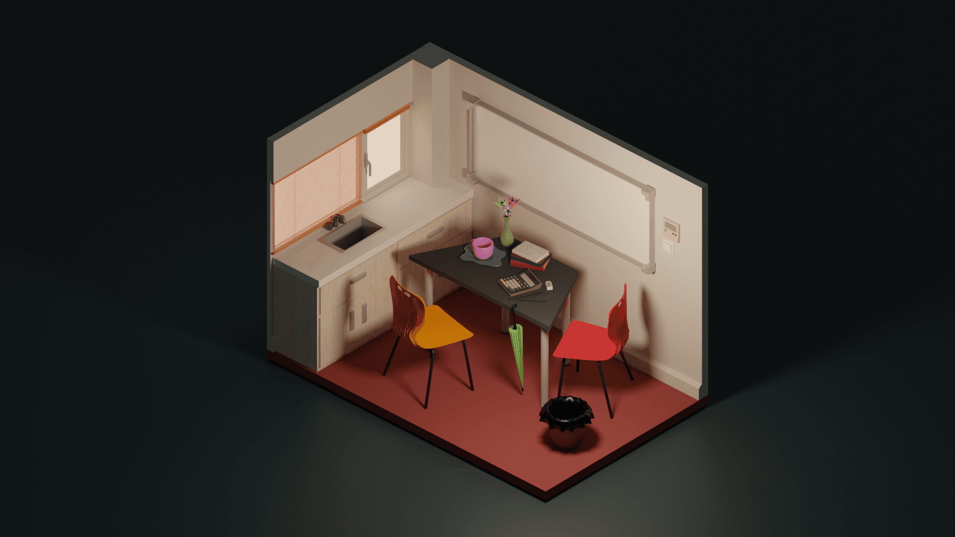 Classroom Corner 3d model