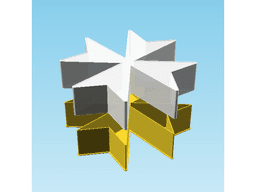 Malta cross, nestable box (v2) 3d model
