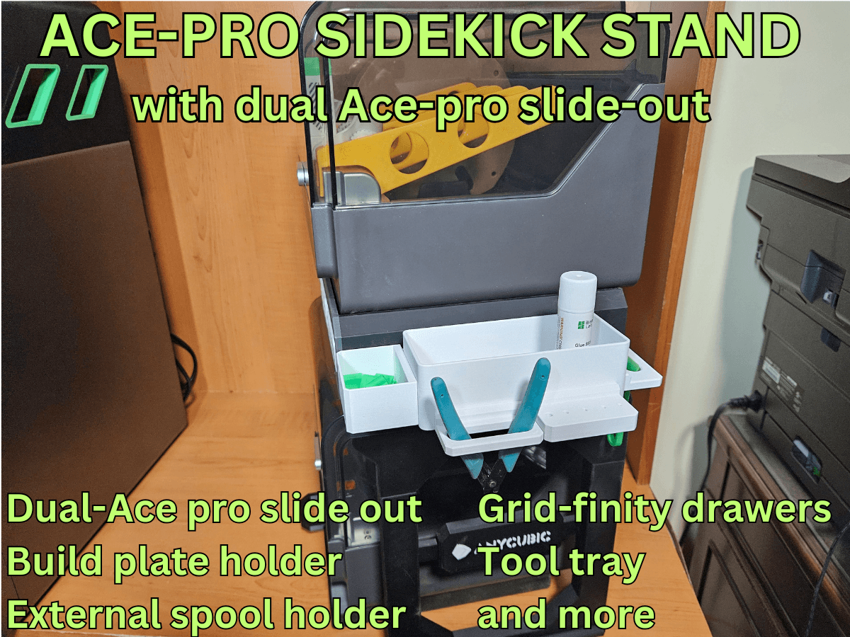 DUAL ACE-PRO SIDEKICK STAND 3d model