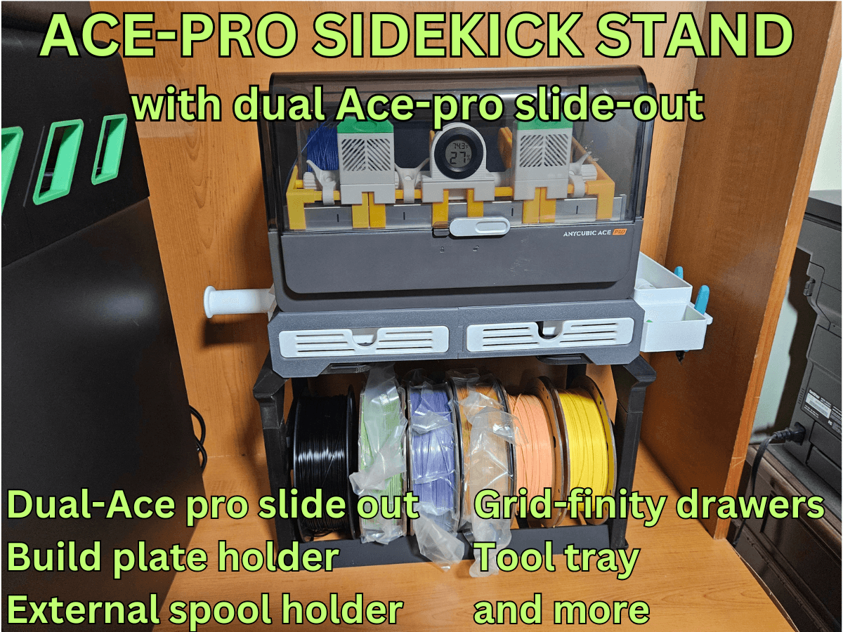 DUAL ACE-PRO SIDEKICK STAND 3d model