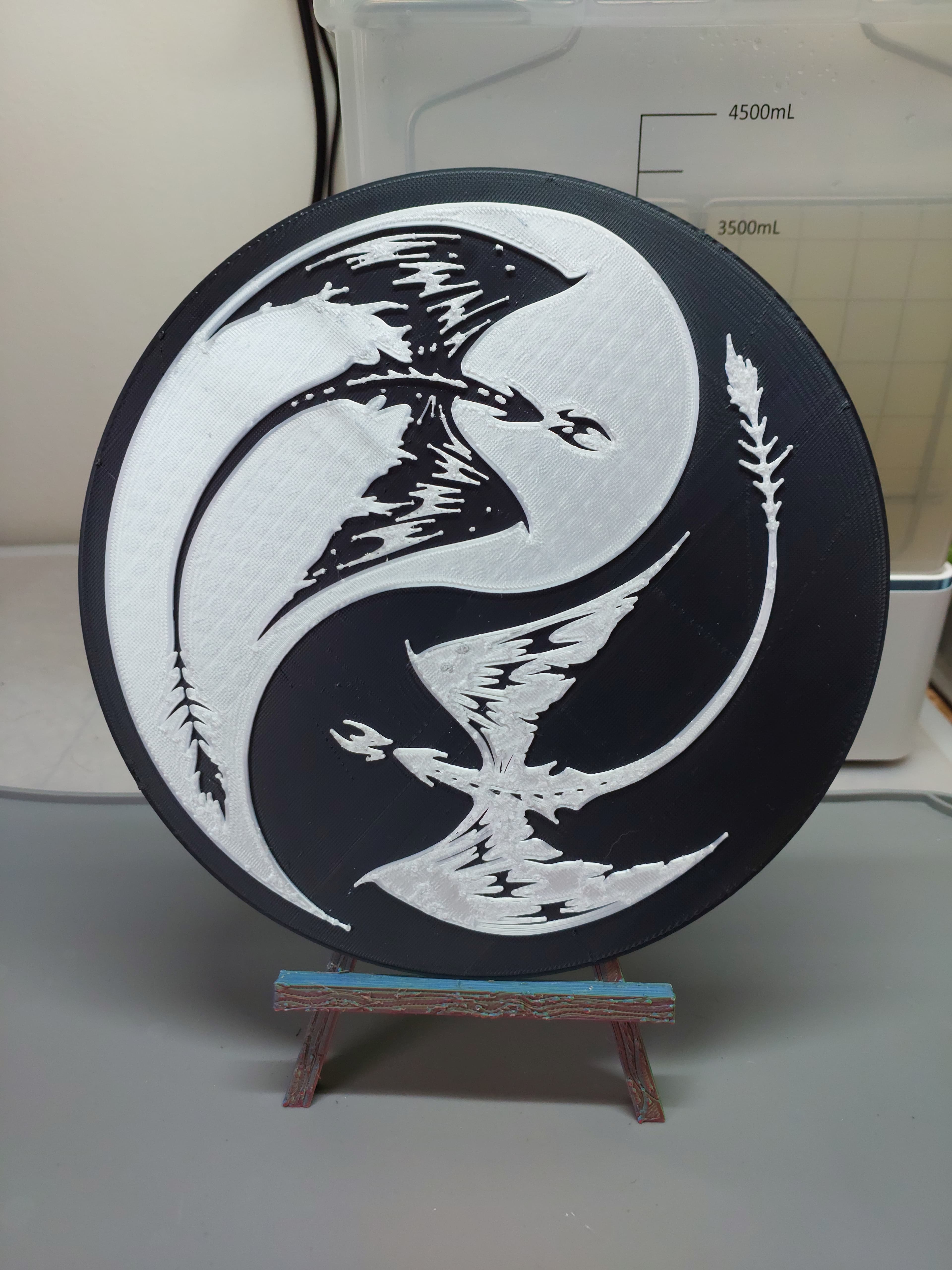 Twin Dragons Yin Yang 3d model
