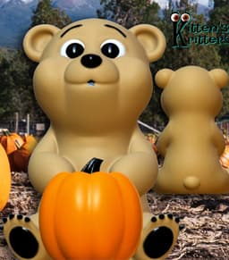 baby pumpkin bear home decor 3d model