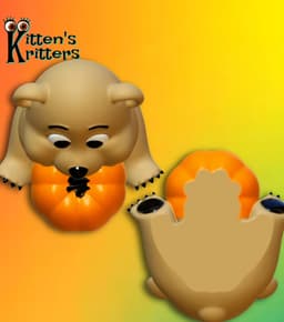 baby pumpkin bear home decor 3d model