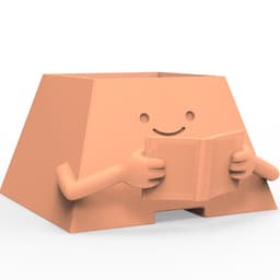 HAPPY PLANTER READING 3d model