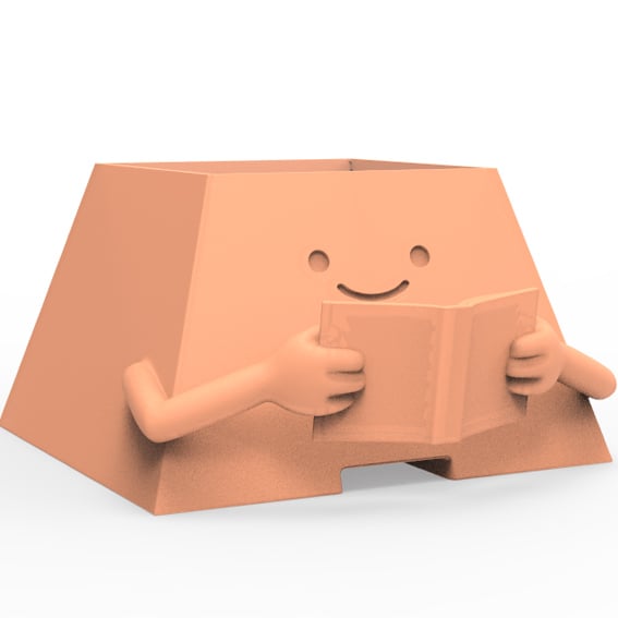 HAPPY PLANTER READING 3d model
