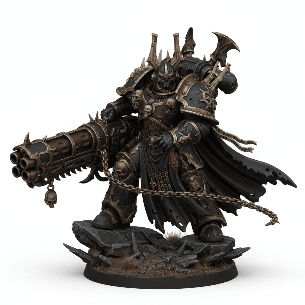 Chaos Marine Chain Cannon Printable STL File 3d model
