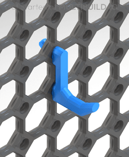 25 mm, Pegboard Click Hook 3d model