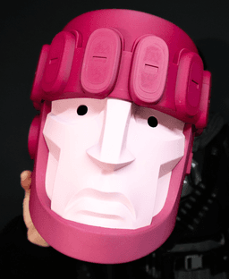 Old-School Comic Sentinel Helmet 3d model