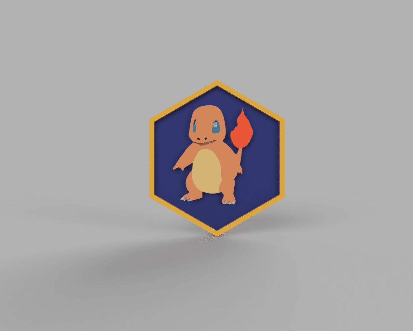 Charmander Pokemon PokeCoin 3mf 3d model
