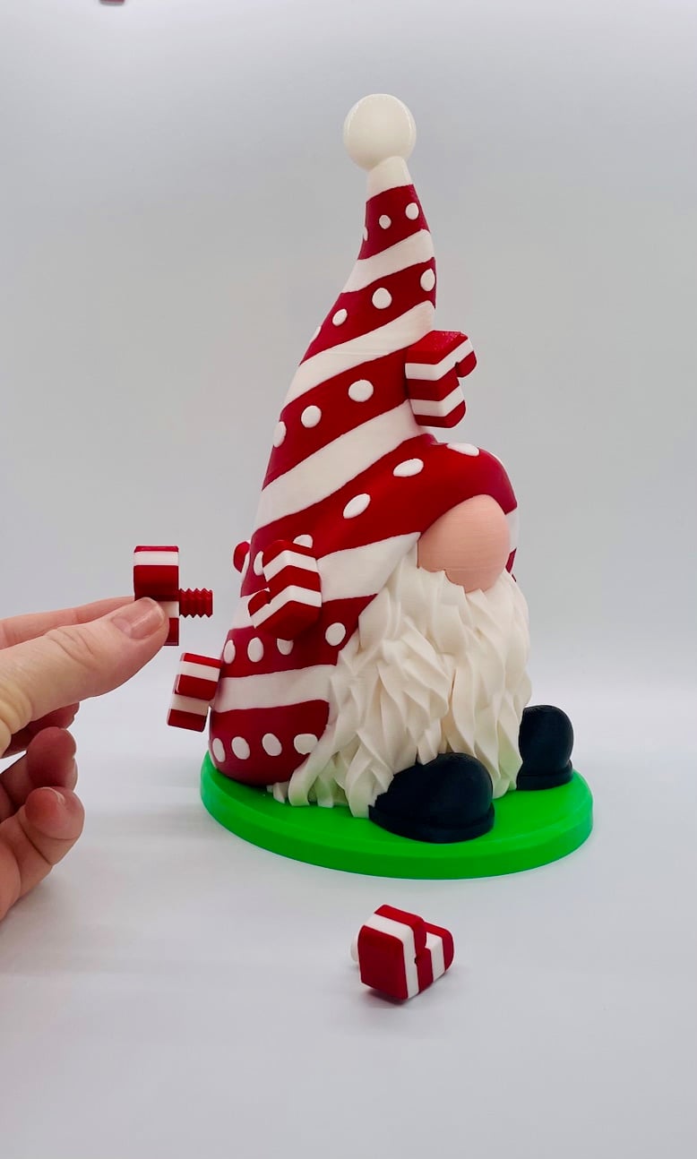 Candy Cane Gnome 3d model