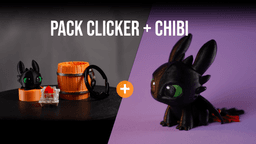 Pack Toothless | Chibi + clicker 3d model