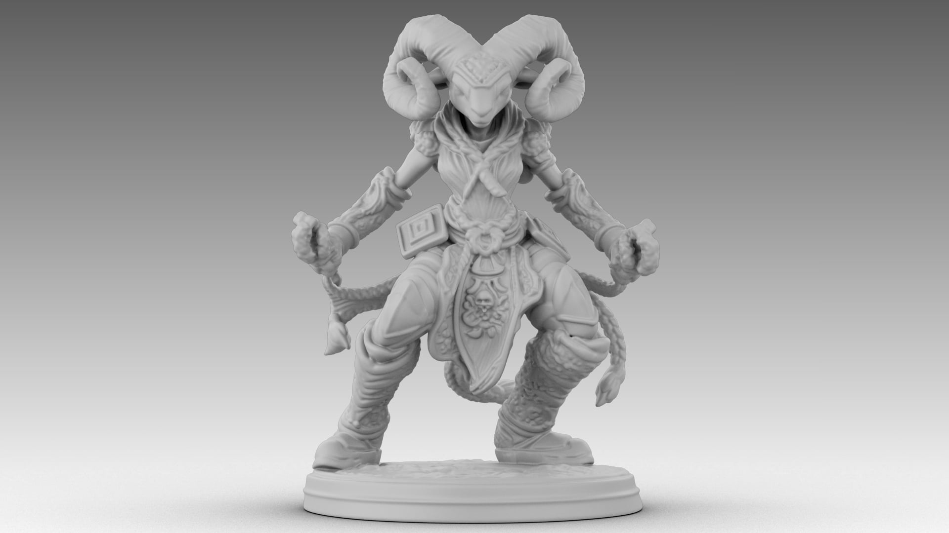 Ivory Horned Sentinel 3d model