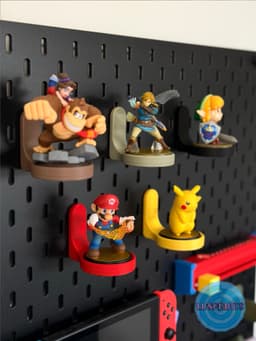 Simple Amiibo Stand for Ikea Skadis pegboard 3d model