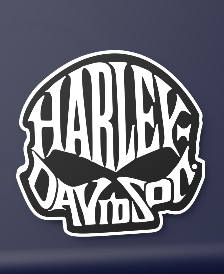 Harley Davidson Skull - LED Strip compatible 3d model