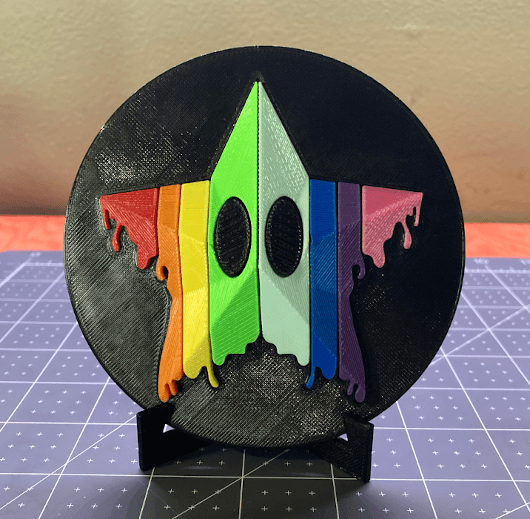 SimpleFlips Drippy Star Disc Display 3d model