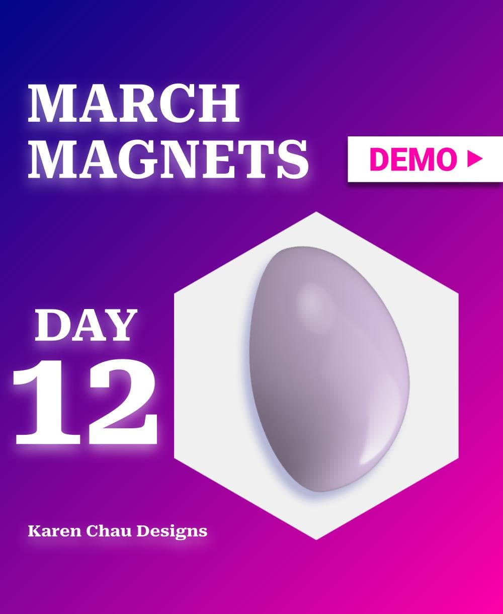 March Magnets - Day 12 #marchmagnets | Egg 3d model