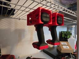Power tool holder, Wire shelving click-on 3d model