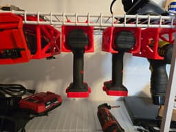 Power tool holder, Wire shelving click-on 3d model
