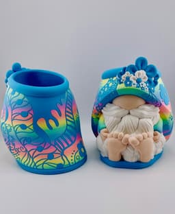 Shy Guy Gnome Planter Painted 3d model