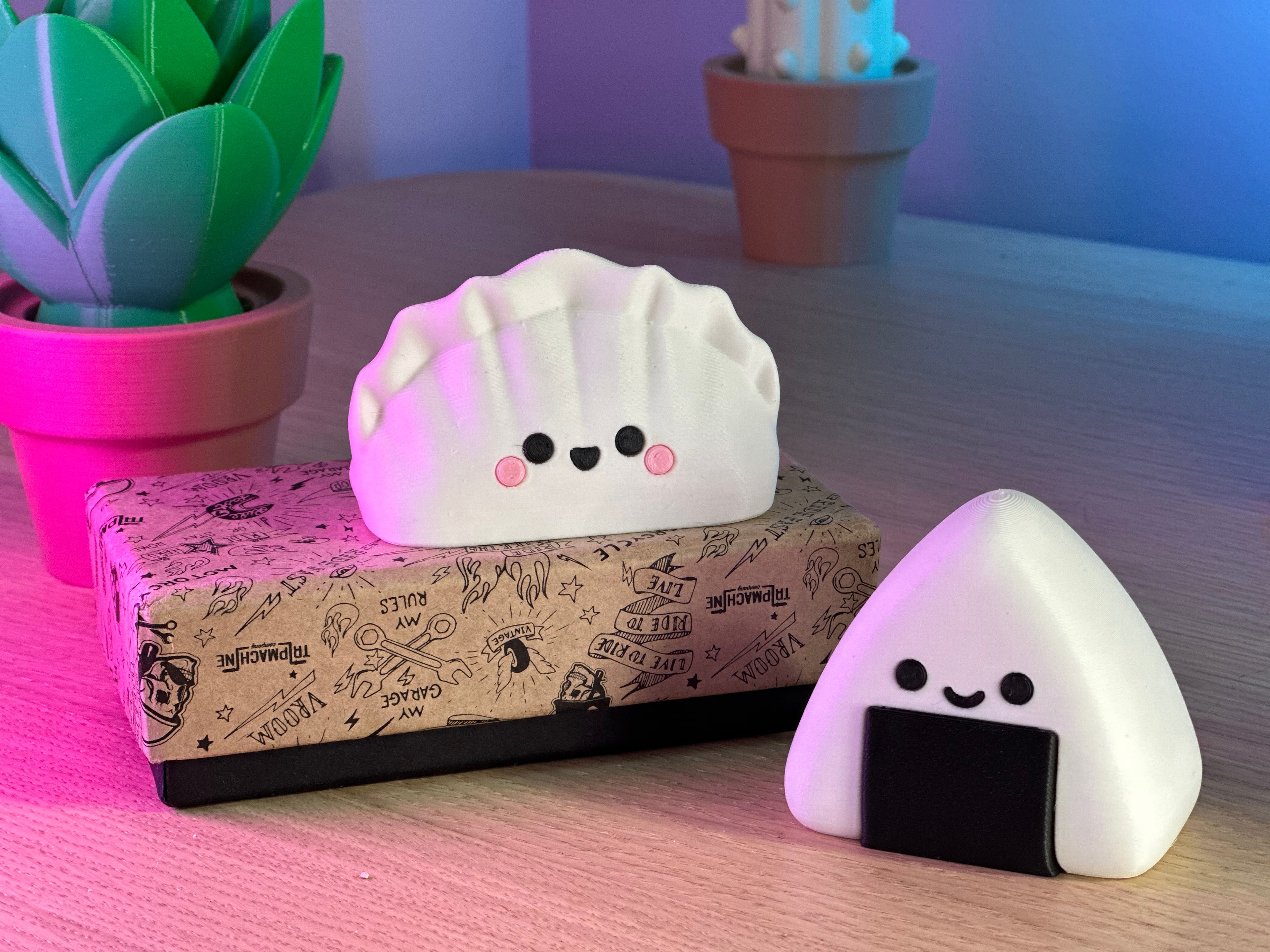 Kawaii Dumpling & Onigiri - Holoprops 3d model