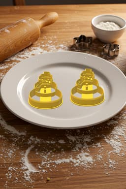 Snowman Cookie Cutter, Biscuit Cutter 3d model