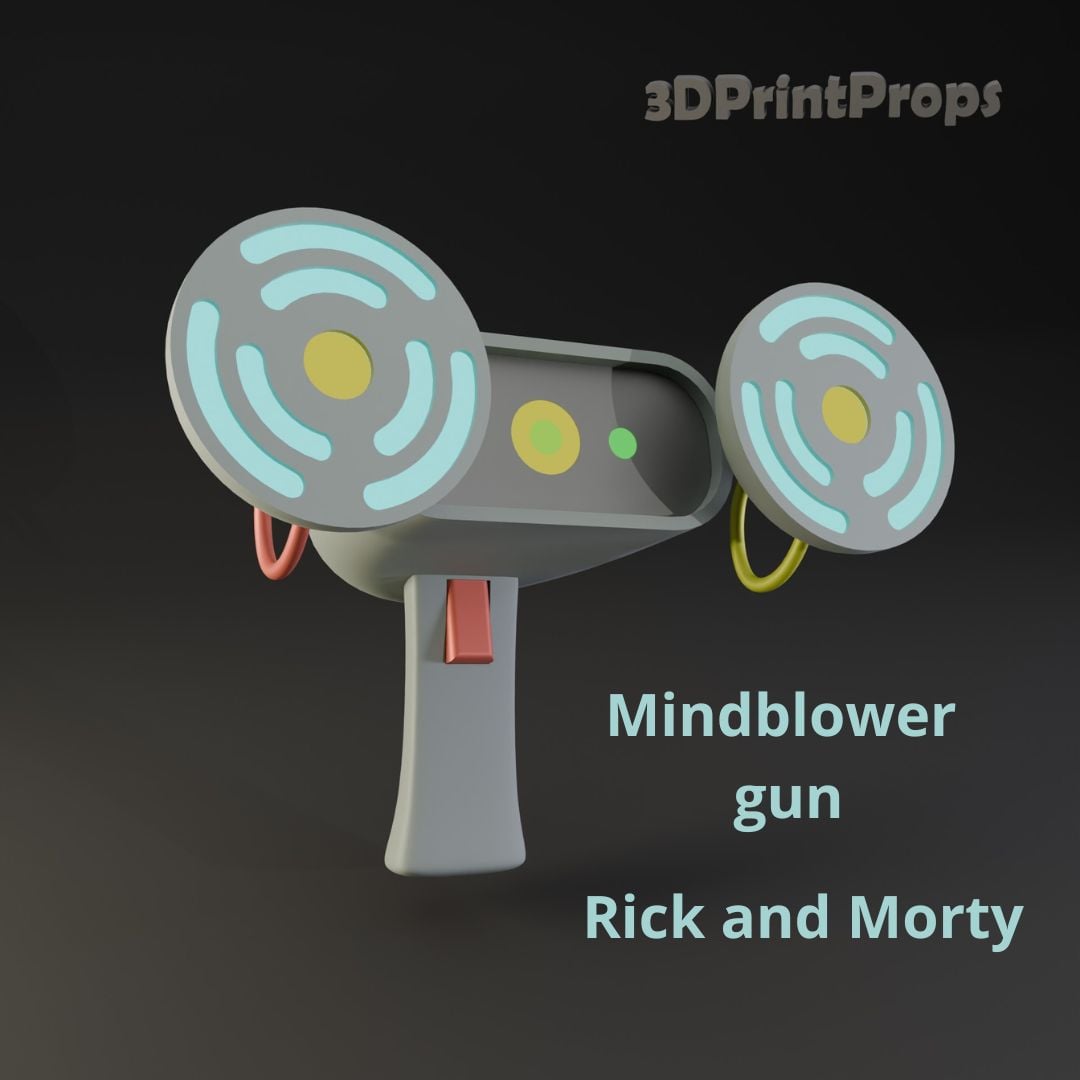 Mindblower gun from Rick and Morty 3d model