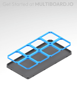 4x2 LU - Drop-In Multibin Panel 3d model