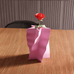 Geometric Star Silhouette Vase 3d model