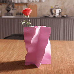 Geometric Star Silhouette Vase 3d model