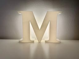 Decorative letters A-Z, LED light 3d model