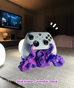 Kraken Universal Controller Stand - Print in Place 3d model
