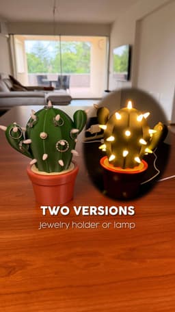 CACTICHARM | CACTUS JEWELRY HOLDER & LAMP 3d model