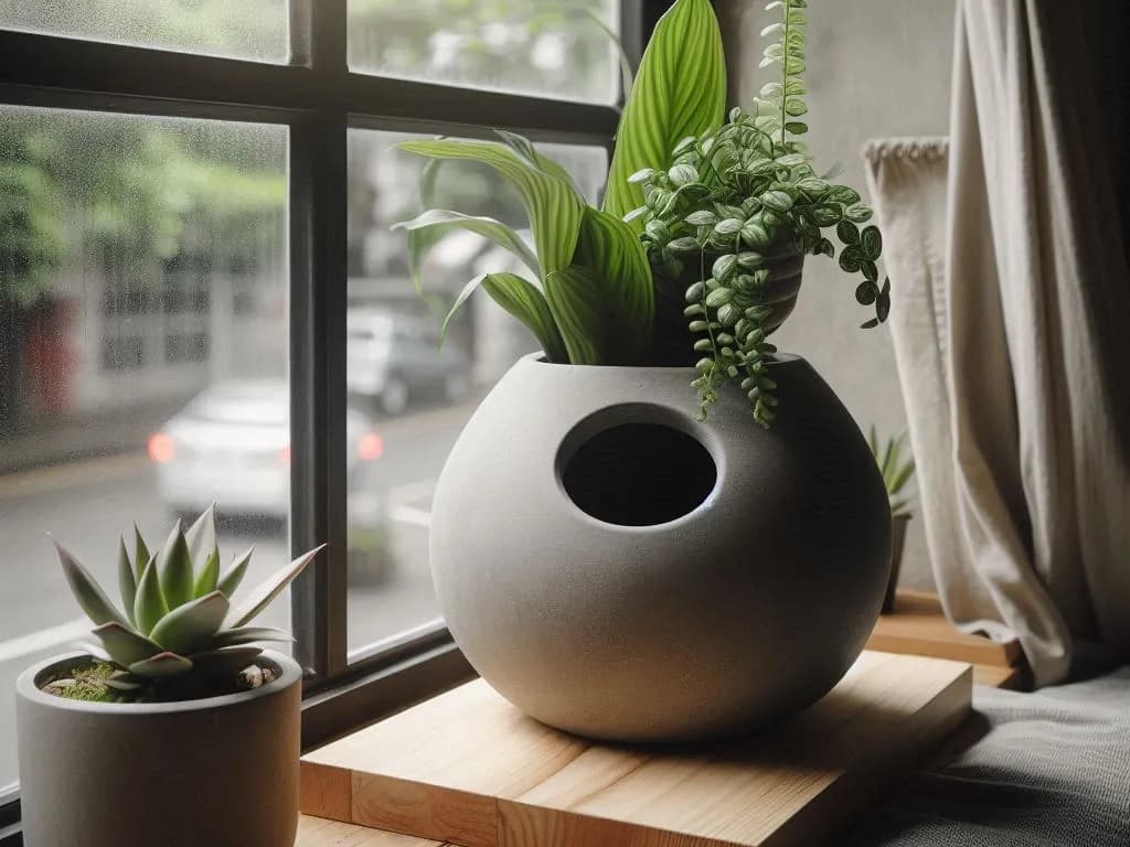 Stylish Self Watering Plant Pot 3d model