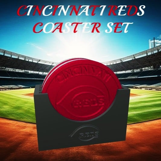 Cincinnati Reds Coaster Set (MLB) 3d model