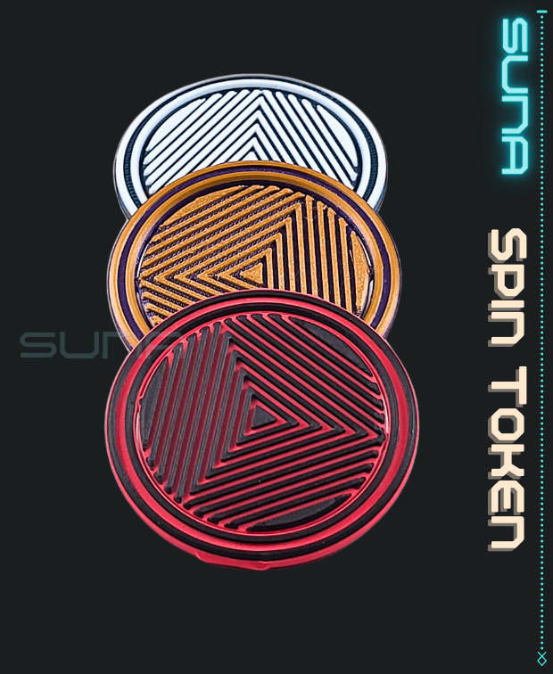 Spin Token - Circle w Triangle Pattern 3d model