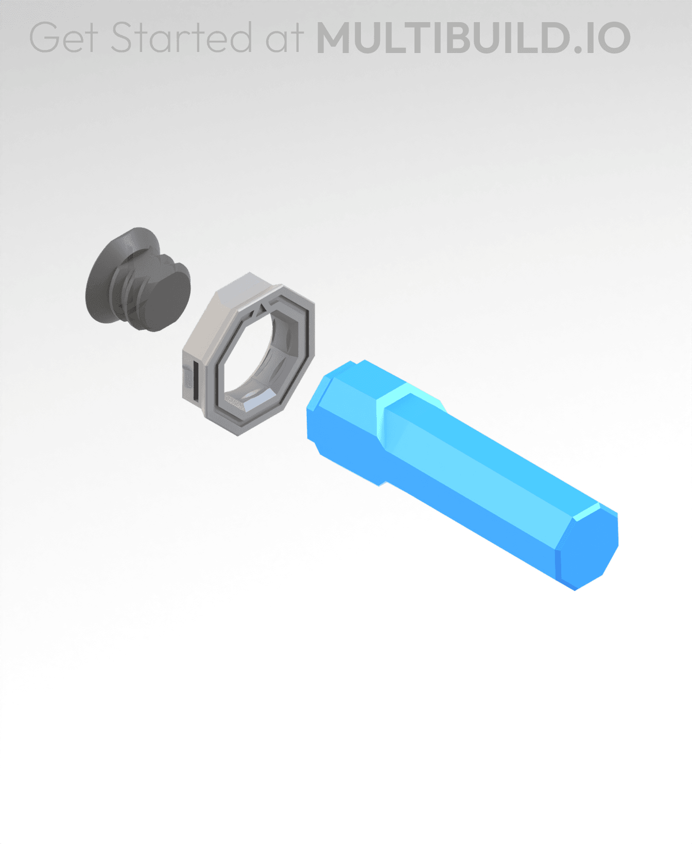 50 mm Peg (Bolt-Locked Insert) 3d model