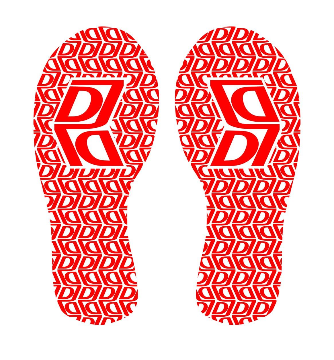 This D7tread features "D7" both as a direct and mirrored image. In this way it's clearly readable both on the ground and when you sit with your legs stretched, showing off your fancy printed shoes.