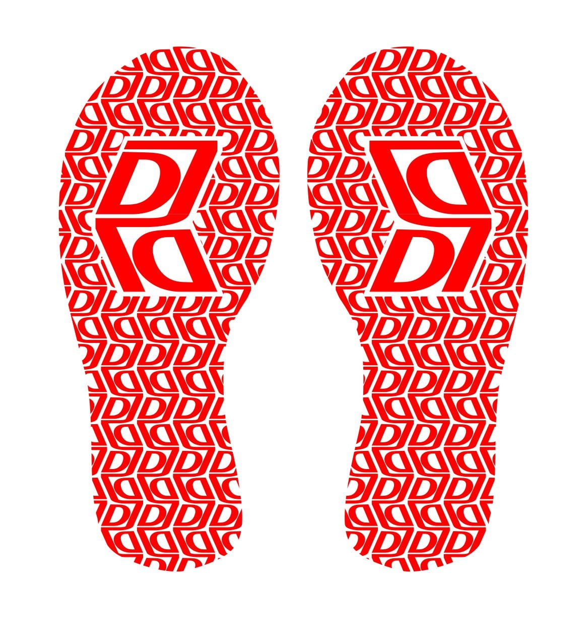 This D7tread features "D7" both as a direct and mirrored image. In this way it's clearly readable both on the ground and when you sit with your legs stretched, showing off your fancy printed shoes.