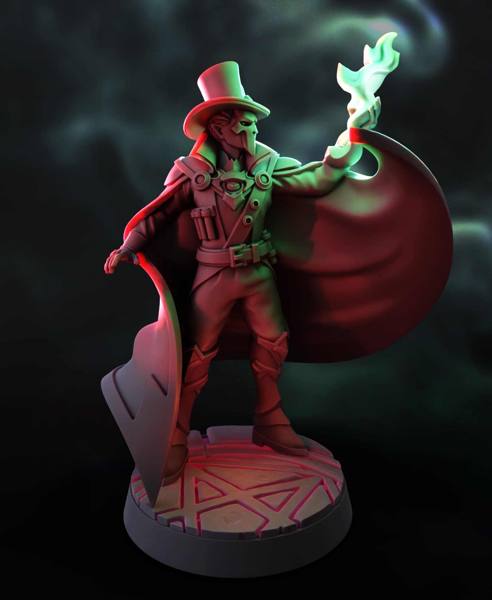 Infernal Flamebearer | Warlock, Sorcerer or Mage TTRPG Mini 3d model
