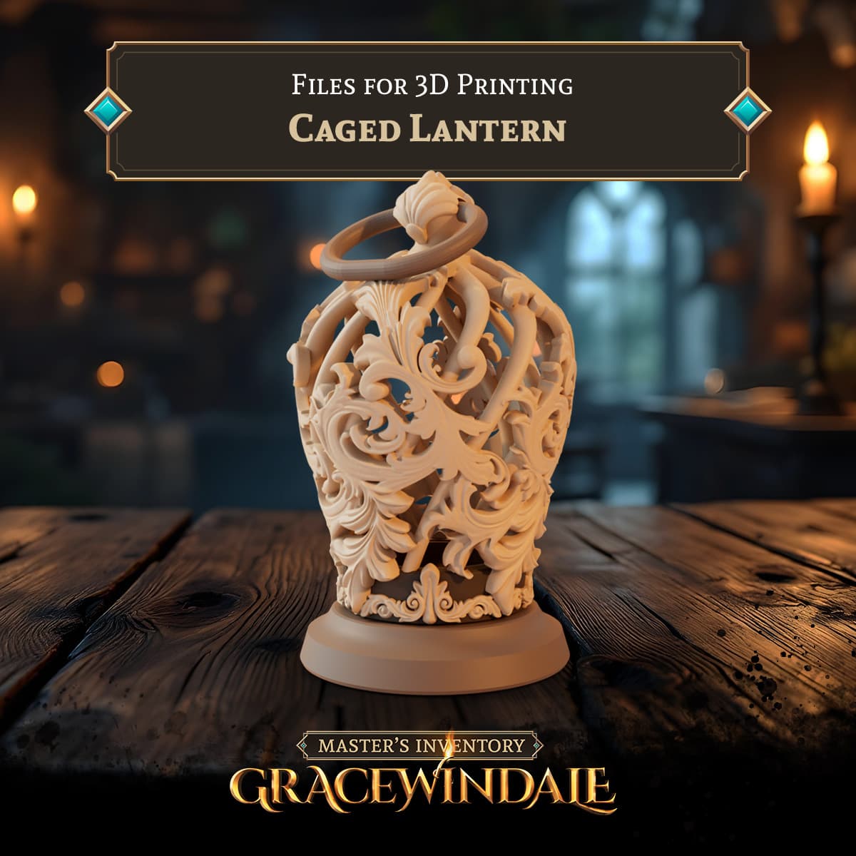 Caged Lantern 3d model