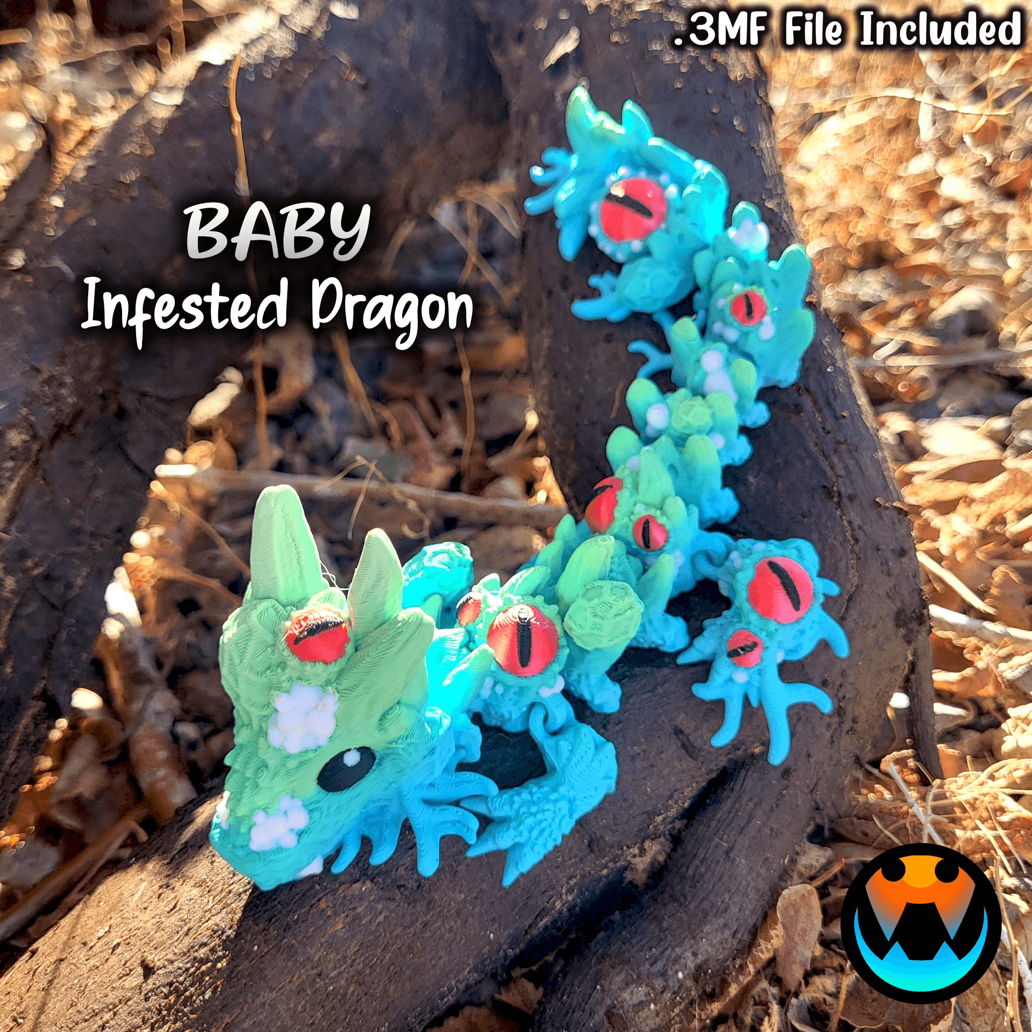 Baby Infested Dragon 3d model