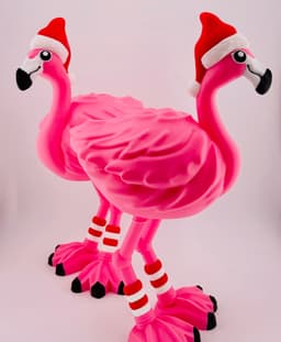 Santa Hat Flamingo 3d model