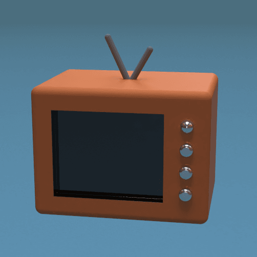Retro TV Mockup 📺 3d model