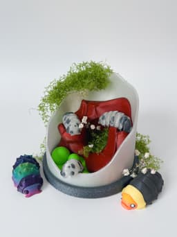 Isopods and Terrarium 3d model