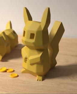 Low-poly Pikachu - Piggy Bank 3d model