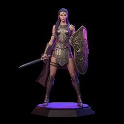 Amazon_Warrior_Fantasy_Miniature_Workshop3D 3d model
