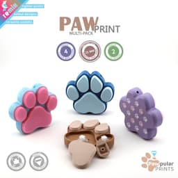 Clicky Paw Print 3d model