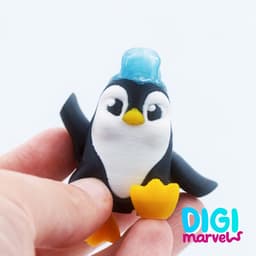 Chilling Penguins + Keychains + Iceberg Display 3d model