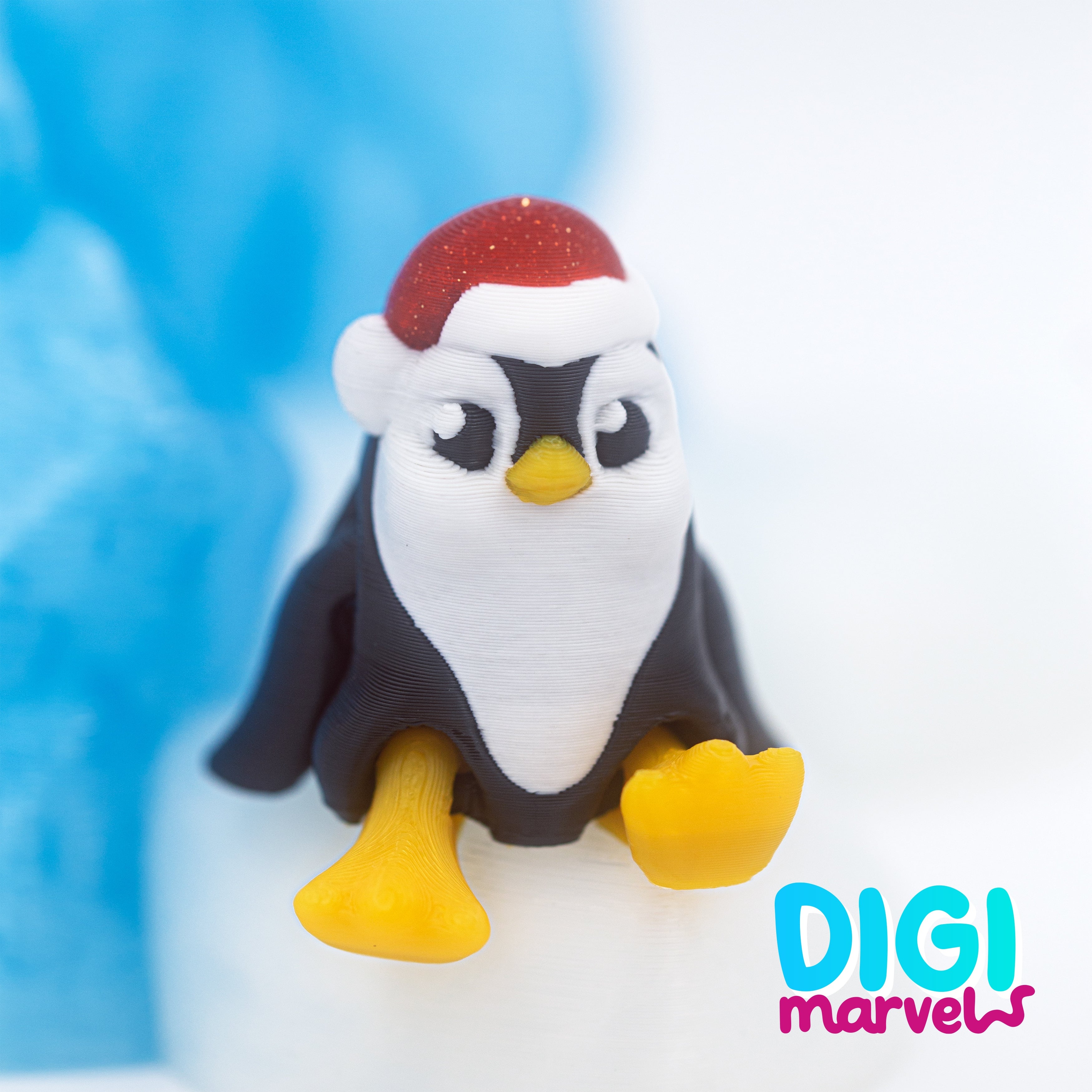 Chilling Penguins + Keychains + Iceberg Display 3d model