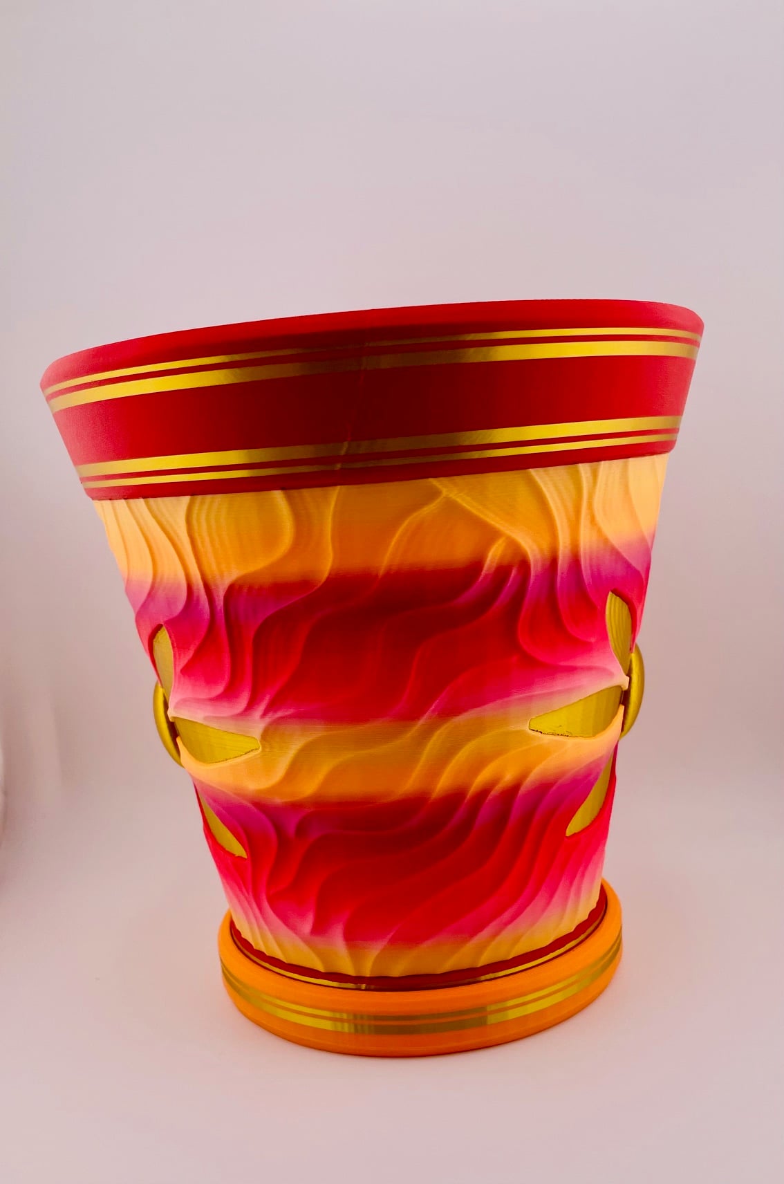 Carved Peachy Sunrise Pot 3d model